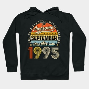 Awesome Since September 1995 Vintage 28th Birthday Hoodie